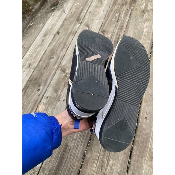 Michael Kors Women's Georgie Platform Sneakers - Black White Size 8.5 W 7 M - Picture 6 of 9